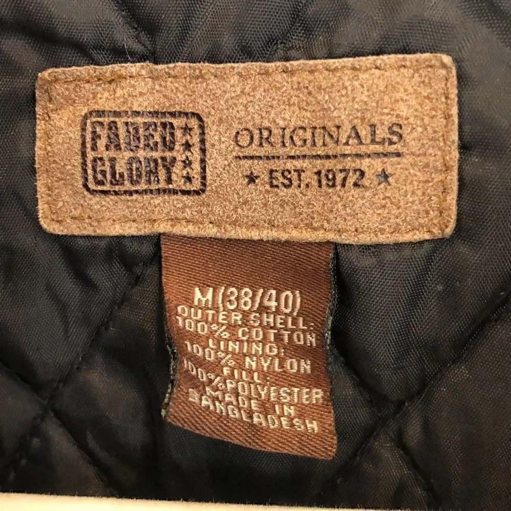 COPY - Men’s M Shacket Jacket Blue plaid quilted
